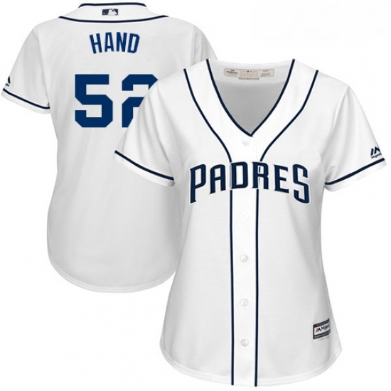 Womens Majestic San Diego Padres 52 Brad Hand Authentic White Home Cool Base MLB Jersey Womens Majestic San Diego Padres 52 Brad Hand Authentic White Home Cool Base MLB Jersey