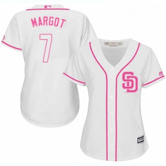 Womens Majestic San Diego Padres 7 Manuel Margot Replica White Fashion Cool Base MLB Jersey Womens Majestic San Diego Padres 7 Manuel Margot Replica White Fashion Cool Base MLB Jersey