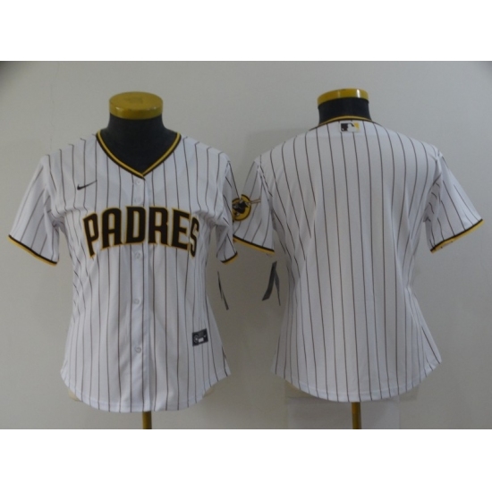 Women's Nike San Diego Padres Blank White Brown Home Stitched Baseball Jersey Women's Nike San Diego Padres Blank White Brown Home Stitched Baseball Jersey
