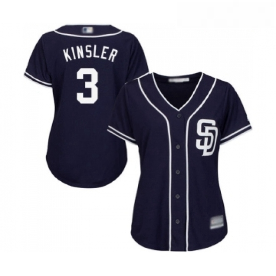 Womens San Diego Padres 3 Ian Kinsler Replica Navy Blue Alternate 1 Cool Base Baseball Jersey Womens San Diego Padres 3 Ian Kinsler Replica Navy Blue Alternate 1 Cool Base Baseball Jersey