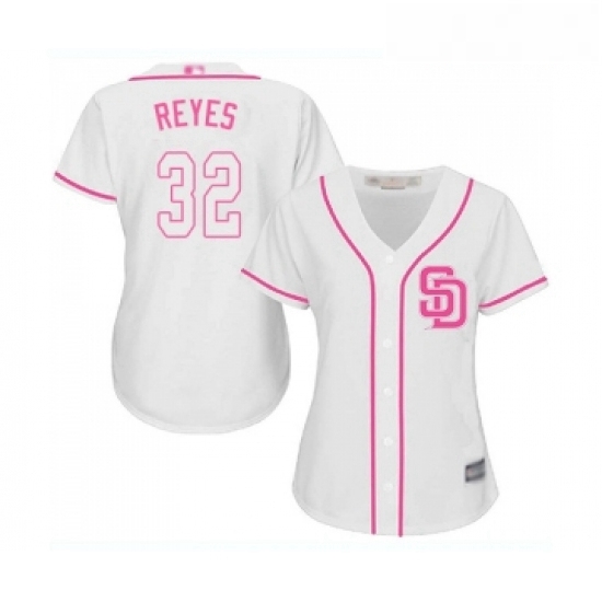Womens San Diego Padres 32 Franmil Reyes Replica White Fashion Cool Base Baseball Jersey Womens San Diego Padres 32 Franmil Reyes Replica White Fashion Cool Base Baseball Jersey