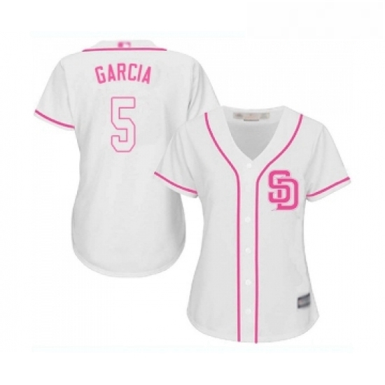 Womens San Diego Padres 5 Greg Garcia Replica White Fashion Cool Base Baseball Jersey Womens San Diego Padres 5 Greg Garcia Replica White Fashion Cool Base Baseball Jersey