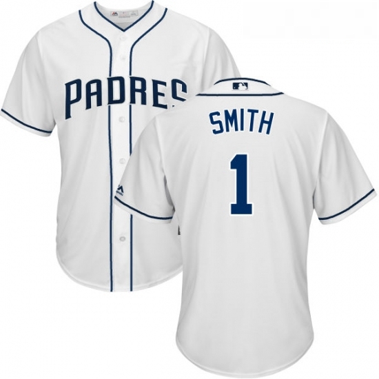 Youth Majestic San Diego Padres 1 Ozzie Smith Replica White Home Cool Base MLB Jersey Youth Majestic San Diego Padres 1 Ozzie Smith Replica White Home Cool Base MLB Jersey