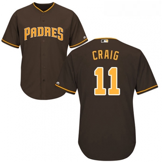 Youth Majestic San Diego Padres 11 Allen Craig Authentic Brown Alternate Cool Base MLB Jersey Youth Majestic San Diego Padres 11 Allen Craig Authentic Brown Alternate Cool Base MLB Jersey
