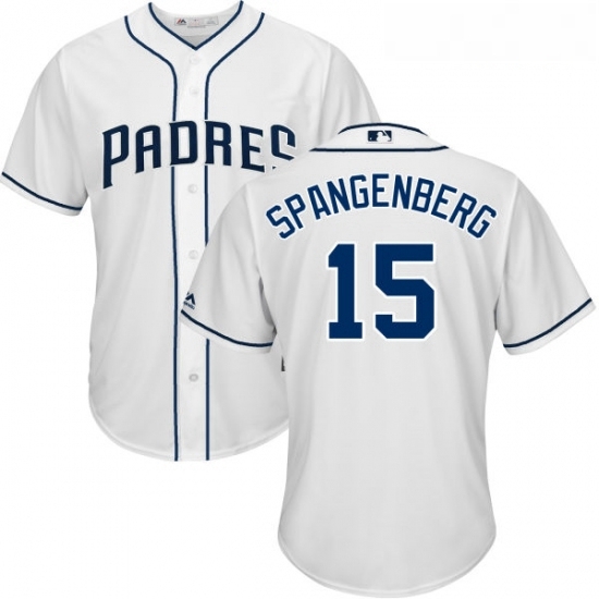 Youth Majestic San Diego Padres 15 Cory Spangenberg Replica White Home Cool Base MLB Jersey Youth Majestic San Diego Padres 15 Cory Spangenberg Replica White Home Cool Base MLB Jersey