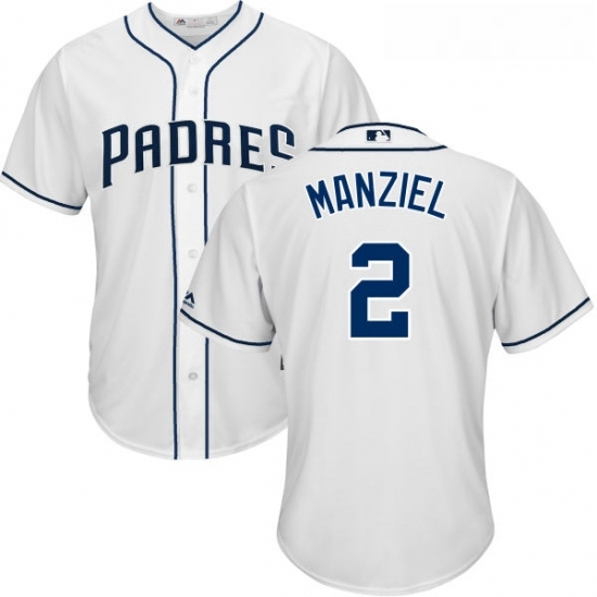 Youth Majestic San Diego Padres 2 Johnny Manziel Authentic White Home Cool Base MLB Jersey Youth Majestic San Diego Padres 2 Johnny Manziel Authentic White Home Cool Base MLB Jersey