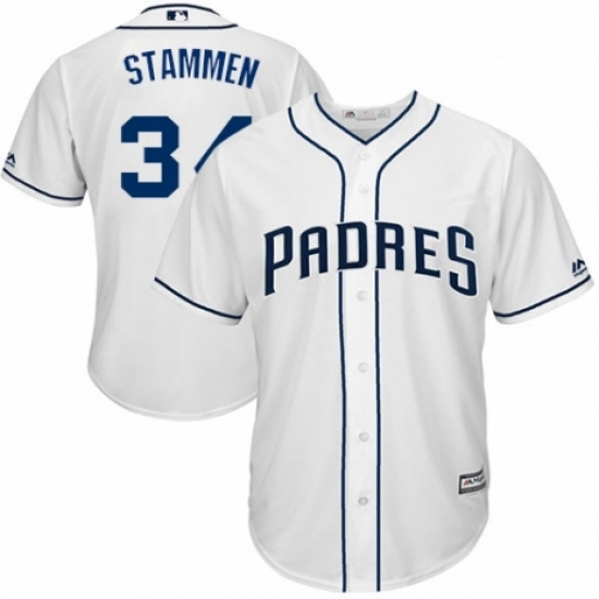 Youth Majestic San Diego Padres 34 Craig Stammen Authentic White Home Cool Base MLB Jersey Youth Majestic San Diego Padres 34 Craig Stammen Authentic White Home Cool Base MLB Jersey