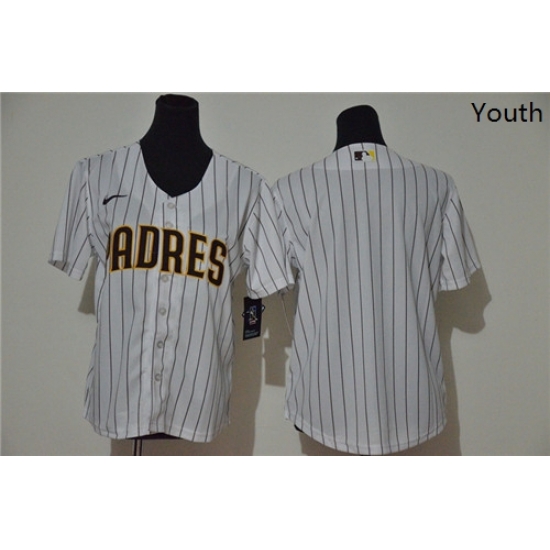 Youth Padres Blank White Youth Cool Base Jersey Youth Padres Blank White Youth Cool Base Jersey