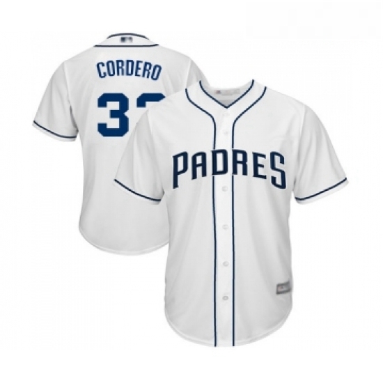 Youth San Diego Padres 33 Franchy Cordero Replica White Home Cool Base Baseball Jersey Youth San Diego Padres 33 Franchy Cordero Replica White Home Cool Base Baseball Jersey
