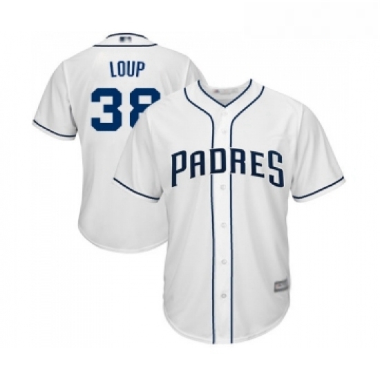 Youth San Diego Padres 38 Aaron Loup Replica White Home Cool Base Baseball Jersey Youth San Diego Padres 38 Aaron Loup Replica White Home Cool Base Baseball Jersey