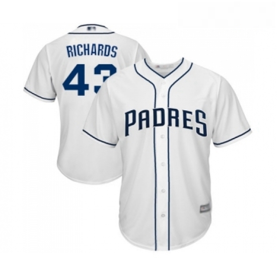Youth San Diego Padres 43 Garrett Richards Replica White Home Cool Base Baseball Jersey Youth San Diego Padres 43 Garrett Richards Replica White Home Cool Base Baseball Jersey
