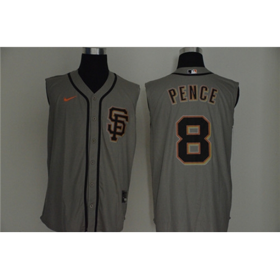 Giants 8 Hunter Pence Gray Nike Cool Base Sleeveless Jersey Giants 8 Hunter Pence Gray Nike Cool Base Sleeveless Jersey