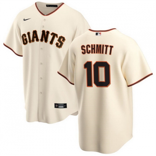 Men San Francisco Giants 10 Casey Schmitt Cream Cool Base Stitched Jersey Men San Francisco Giants 10 Casey Schmitt Cream Cool Base Stitched Jersey