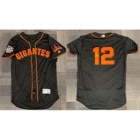 Men San Francisco Giants 12 Joe Panik Black 2018 Flex Base Stitched Jersey Men San Francisco Giants 12 Joe Panik Black 2018 Flex Base Stitched Jersey