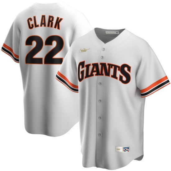 Men San Francisco Giants 22 Will Clark Nike Home Cooperstown Collection Player MLB Jersey White Men San Francisco Giants 22 Will Clark Nike Home Cooperstown Collection Player MLB Jersey White