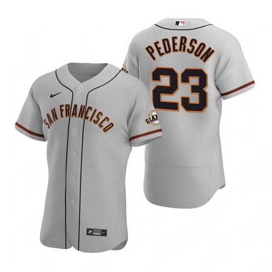 Men San Francisco Giants 23 Joc Pederson Grey Flex Base Stitched jersey Men San Francisco Giants 23 Joc Pederson Grey Flex Base Stitched jersey