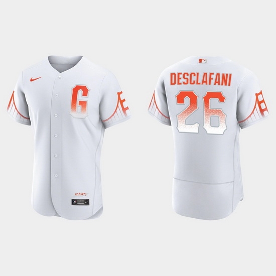 Men San Francisco Giants 26 Anthony Desclafani Men 2021 City Connect Authentic White Jersey Men San Francisco Giants 26 Anthony Desclafani Men 2021 City Connect Authentic White Jersey