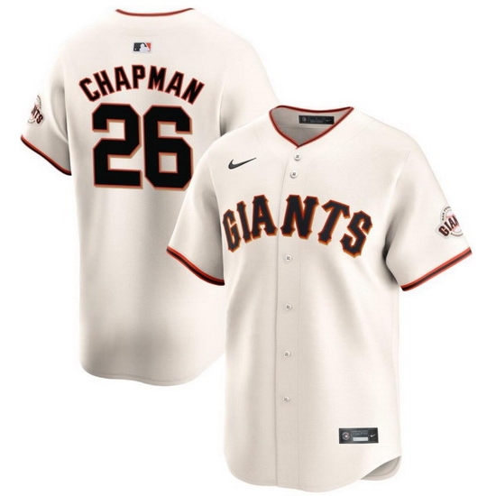 Men San Francisco Giants 26 Matt Chapman Cream 2024 Home Limited Stitched Baseball Jersey Men San Francisco Giants 26 Matt Chapman Cream 2024 Home Limited Stitched Baseball Jersey