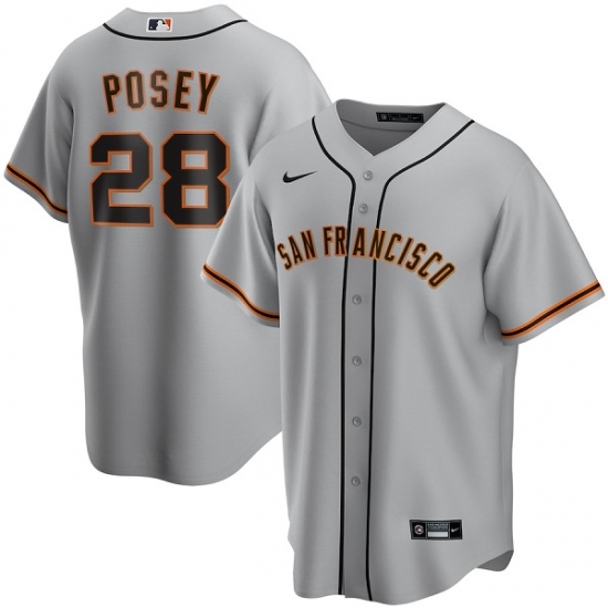 Men San Francisco Giants 28 Buster Posey Grey Cool Base Stitched Jerse Men San Francisco Giants 28 Buster Posey Grey Cool Base Stitched Jerse