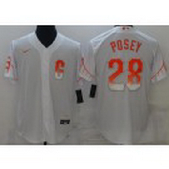 Men San Francisco Giants 28 Buster Posey White 2021 City Connect Stitched MLB Flex Base Nike Jersey Men San Francisco Giants 28 Buster Posey White 2021 City Connect Stitched MLB Flex Base Nike Jersey