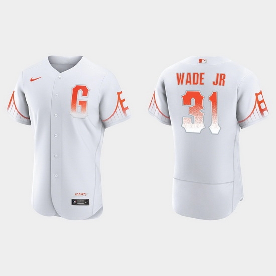 Men San Francisco Giants 31 Lamonte Wade Jr Men 2021 City Connect Authentic White Jersey Men San Francisco Giants 31 Lamonte Wade Jr Men 2021 City Connect Authentic White Jersey