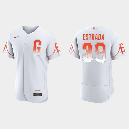 Men San Francisco Giants 39 Thairo Estrada Men 2021 City Connect Authentic White Jersey Men San Francisco Giants 39 Thairo Estrada Men 2021 City Connect Authentic White Jersey