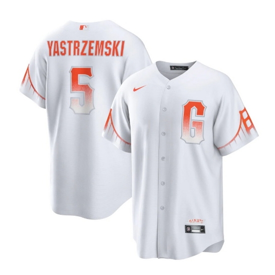 Men San Francisco Giants 5 Mike Yastrzemski White City Connect Cool Base Stitched Baseball Jersey Men San Francisco Giants 5 Mike Yastrzemski White City Connect Cool Base Stitched Baseball Jersey