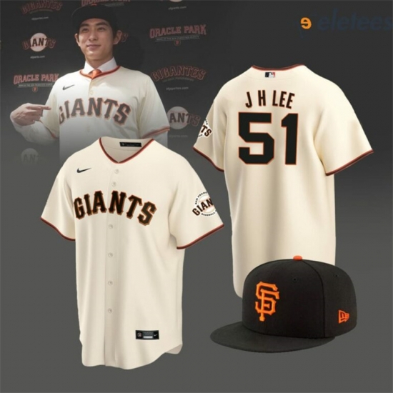 Men San Francisco Giants 51 Jung Hoo Lee Cream Home Nike Jersey Men San Francisco Giants 51 Jung Hoo Lee Cream Home Nike Jersey