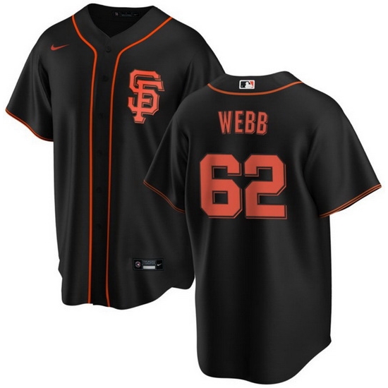 Men San Francisco Giants 62 Logan Webb Black Cool Base Stitched Jersey Men San Francisco Giants 62 Logan Webb Black Cool Base Stitched Jersey