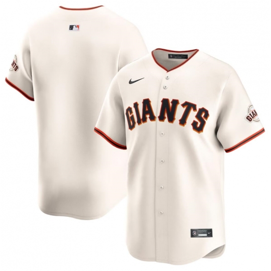 Men San Francisco Giants Blank Cream Home Limited Stitched Baseball Jersey Men San Francisco Giants Blank Cream Home Limited Stitched Baseball Jersey