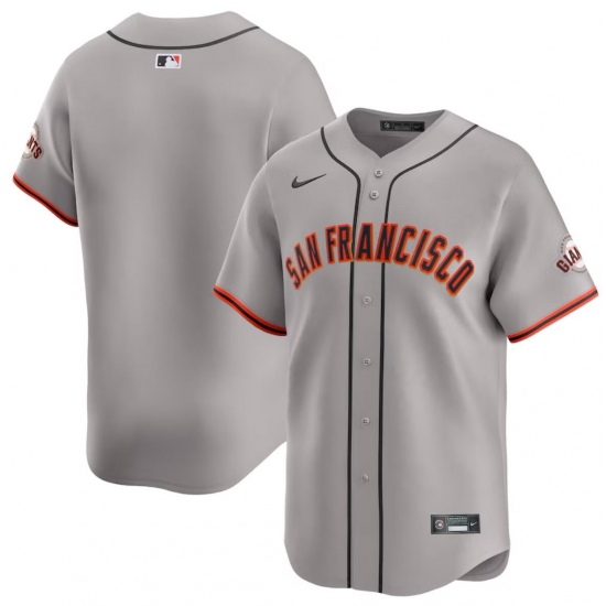 Men San Francisco Giants Blank Grey Away Limited Stitched Baseball Jersey Men San Francisco Giants Blank Grey Away Limited Stitched Baseball Jersey