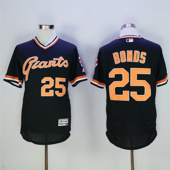 Men's 2018 San Francisco Giants #25 Barry Bonds Stitched Black MLB Jersey Men's 2018 San Francisco Giants #25 Barry Bonds Stitched Black MLB Jersey