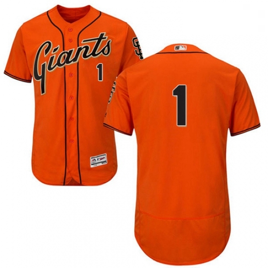 Mens Majestic San Francisco Giants 1 Gregor Blanco Orange Alternate Flex Base Authentic Collection MLB Jersey Mens Majestic San Francisco Giants 1 Gregor Blanco Orange Alternate Flex Base Authentic Collection MLB Jersey