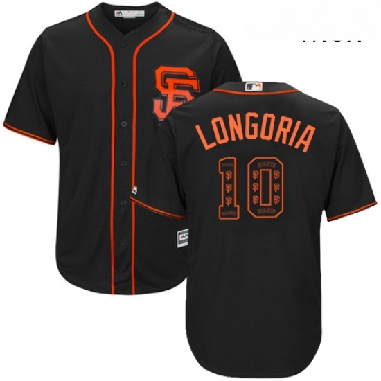 Mens Majestic San Francisco Giants 10 Evan Longoria Authentic Black Team Logo Fashion Cool Base MLB Jersey Mens Majestic San Francisco Giants 10 Evan Longoria Authentic Black Team Logo Fashion Cool Base MLB Jersey