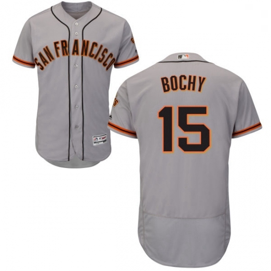 Mens Majestic San Francisco Giants 15 Bruce Bochy Grey Road Flex Base Authentic Collection MLB Jersey Mens Majestic San Francisco Giants 15 Bruce Bochy Grey Road Flex Base Authentic Collection MLB Jersey