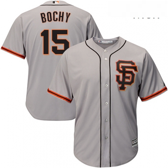 Mens Majestic San Francisco Giants 15 Bruce Bochy Replica Grey Road 2 Cool Base MLB Jersey Mens Majestic San Francisco Giants 15 Bruce Bochy Replica Grey Road 2 Cool Base MLB Jersey