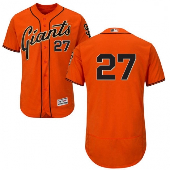Mens Majestic San Francisco Giants 27 Juan Marichal Orange Alternate Flex Base Authentic Collection MLB Jersey Mens Majestic San Francisco Giants 27 Juan Marichal Orange Alternate Flex Base Authentic Collection MLB Jersey