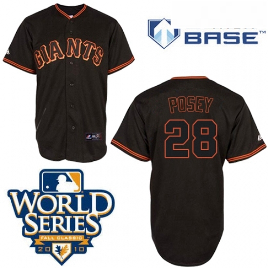 Mens Majestic San Francisco Giants 28 Buster Posey Authentic Black Cool Base 2010 World Series Patch MLB Jersey Mens Majestic San Francisco Giants 28 Buster Posey Authentic Black Cool Base 2010 World Series Patch MLB Jersey