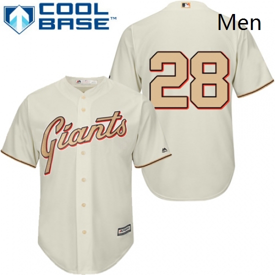 Mens Majestic San Francisco Giants 28 Buster Posey Authentic Cream Commemorative Cool Base MLB Jersey Mens Majestic San Francisco Giants 28 Buster Posey Authentic Cream Commemorative Cool Base MLB Jersey