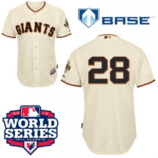 Mens Majestic San Francisco Giants 28 Buster Posey Replica Cream Cool Base 2012 World Series Patch MLB Jersey Mens Majestic San Francisco Giants 28 Buster Posey Replica Cream Cool Base 2012 World Series Patch MLB Jersey