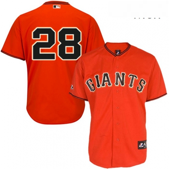 Mens Majestic San Francisco Giants 28 Buster Posey Replica Orange Old Style MLB Jersey Mens Majestic San Francisco Giants 28 Buster Posey Replica Orange Old Style MLB Jersey