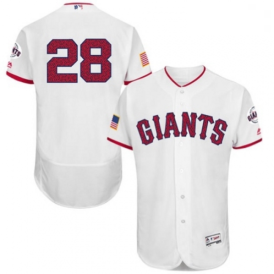 Mens Majestic San Francisco Giants 28 Buster Posey White Fashion Stars Stripes Flex Base MLB Jersey Mens Majestic San Francisco Giants 28 Buster Posey White Fashion Stars Stripes Flex Base MLB Jersey