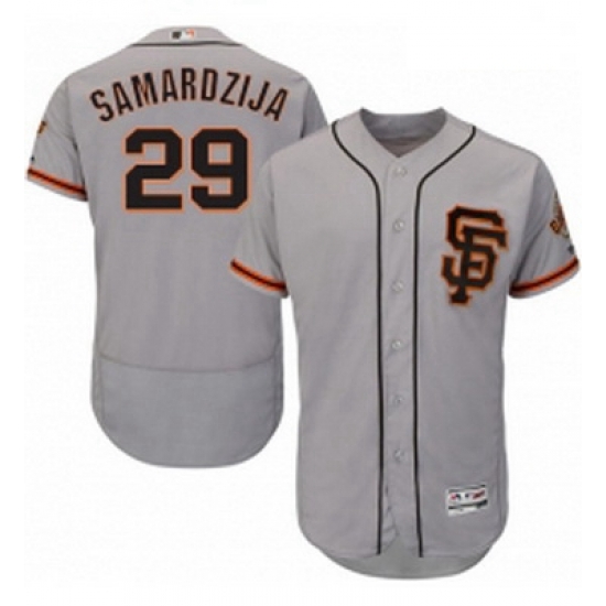 Mens Majestic San Francisco Giants 29 Jeff Samardzija Grey Alternate Flex Base Authentic Collection MLB Jersey Mens Majestic San Francisco Giants 29 Jeff Samardzija Grey Alternate Flex Base Authentic Collection MLB Jersey