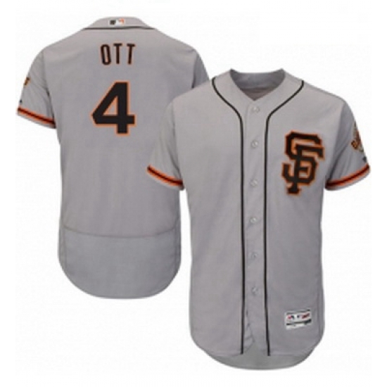 Mens Majestic San Francisco Giants 4 Mel Ott Grey Alternate Flex Base Authentic Collection MLB Jersey Mens Majestic San Francisco Giants 4 Mel Ott Grey Alternate Flex Base Authentic Collection MLB Jersey
