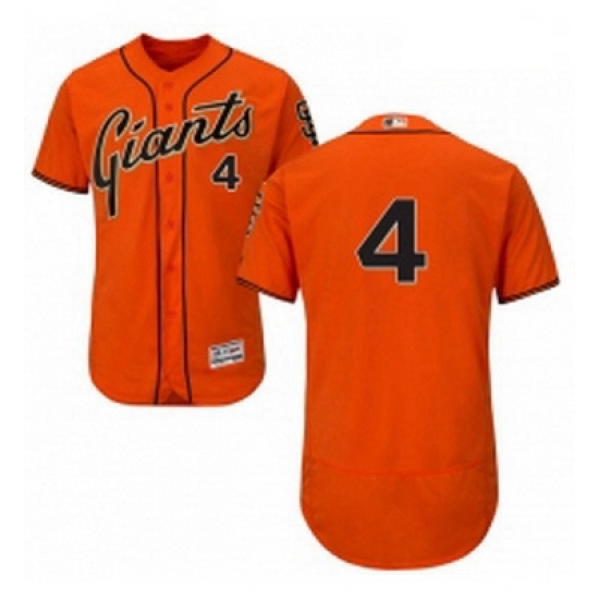 Mens Majestic San Francisco Giants 4 Mel Ott Orange Alternate Flex Base Authentic Collection MLB Jersey Mens Majestic San Francisco Giants 4 Mel Ott Orange Alternate Flex Base Authentic Collection MLB Jersey