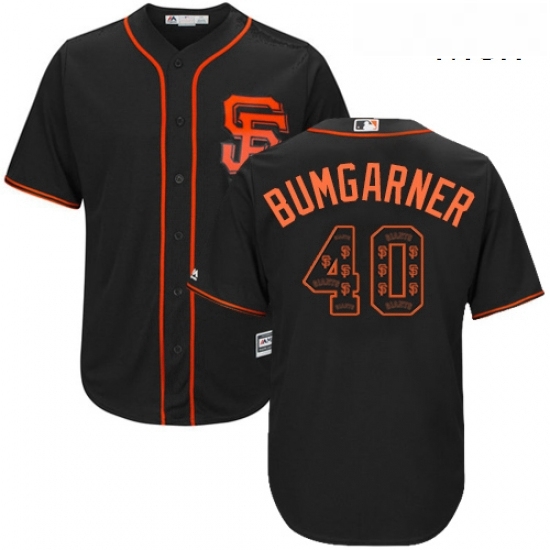 Mens Majestic San Francisco Giants 40 Madison Bumgarner Authentic Black Team Logo Fashion Cool Base MLB Jersey Mens Majestic San Francisco Giants 40 Madison Bumgarner Authentic Black Team Logo Fashion Cool Base MLB Jersey
