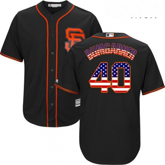 Mens Majestic San Francisco Giants 40 Madison Bumgarner Replica Black USA Flag Fashion MLB Jersey Mens Majestic San Francisco Giants 40 Madison Bumgarner Replica Black USA Flag Fashion MLB Jersey