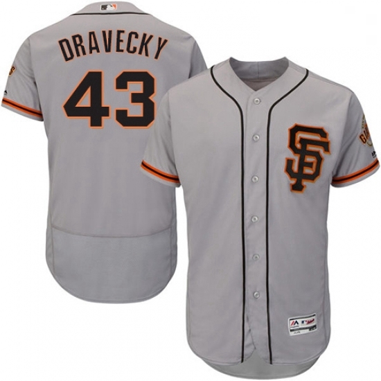 Mens Majestic San Francisco Giants 43 Dave Dravecky Grey Alternate Flex Base Authentic Collection MLB Jersey Mens Majestic San Francisco Giants 43 Dave Dravecky Grey Alternate Flex Base Authentic Collection MLB Jersey