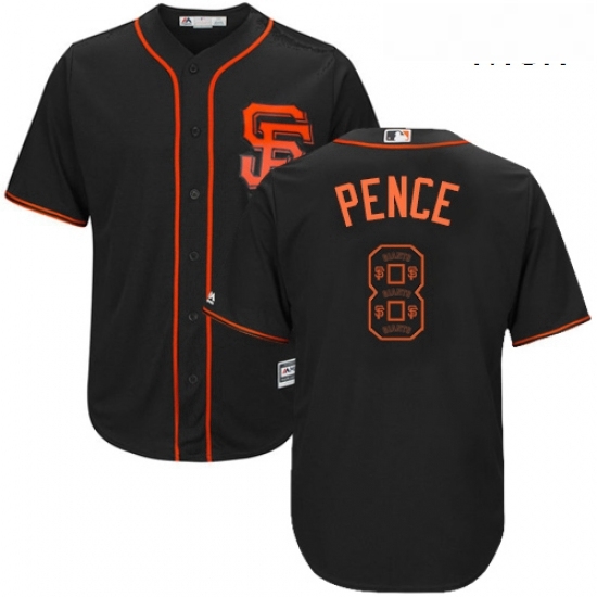 Mens Majestic San Francisco Giants 8 Hunter Pence Authentic Black Team Logo Fashion Cool Base MLB Jersey Mens Majestic San Francisco Giants 8 Hunter Pence Authentic Black Team Logo Fashion Cool Base MLB Jersey