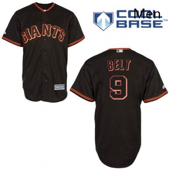 Mens Majestic San Francisco Giants 9 Brandon Belt Authentic Black New Cool Base MLB Jersey Mens Majestic San Francisco Giants 9 Brandon Belt Authentic Black New Cool Base MLB Jersey